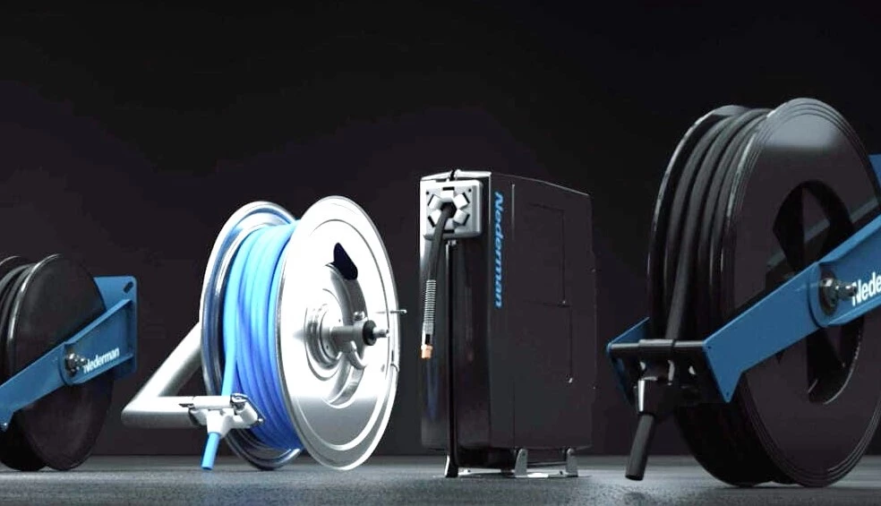 Durable industrial hose reels and cable reels improve efficiency and reduce  costs