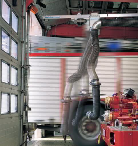 MAGNA SYSTEM PER ASPIRAZIONE GAS DI SCARICO DA AUTOPOMPE APS E AMBULANZE