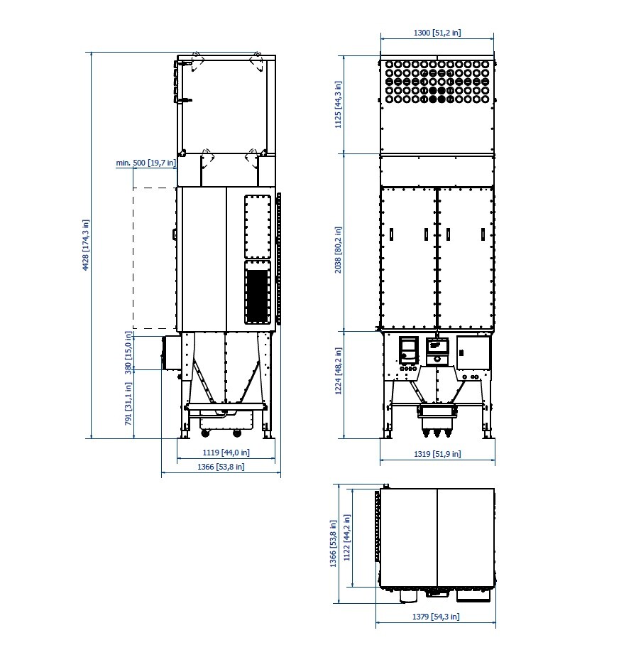 MCP-12S-APT Filter Dimensions- LOW VERSION