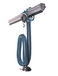 Système sur rail pour l’aspiration des gaz d’échappement des véhicules en mouvement (Alu Rail 150-250)